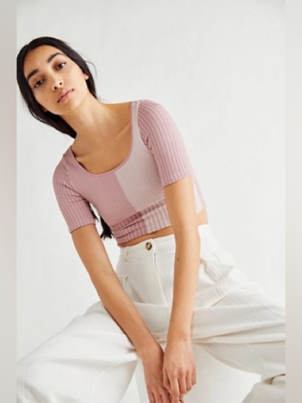 Free People Gemini Seamless Crop Tee